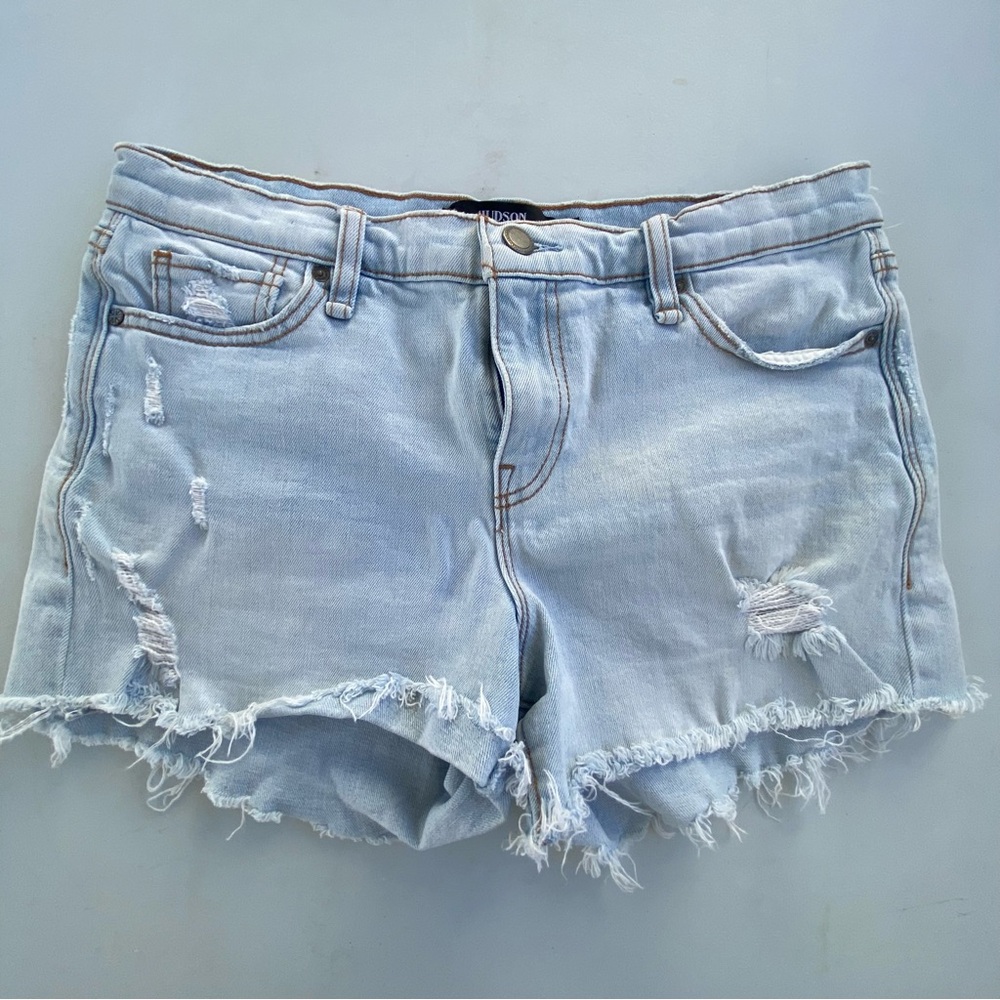 Hudson Jorts Distressed Light Blue size 27 4 Low Rise
